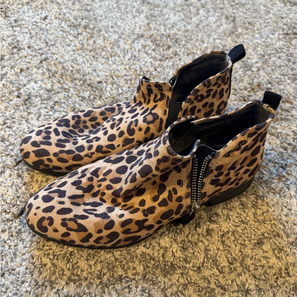 Dr Scholls Leopard Print Ankle Boots